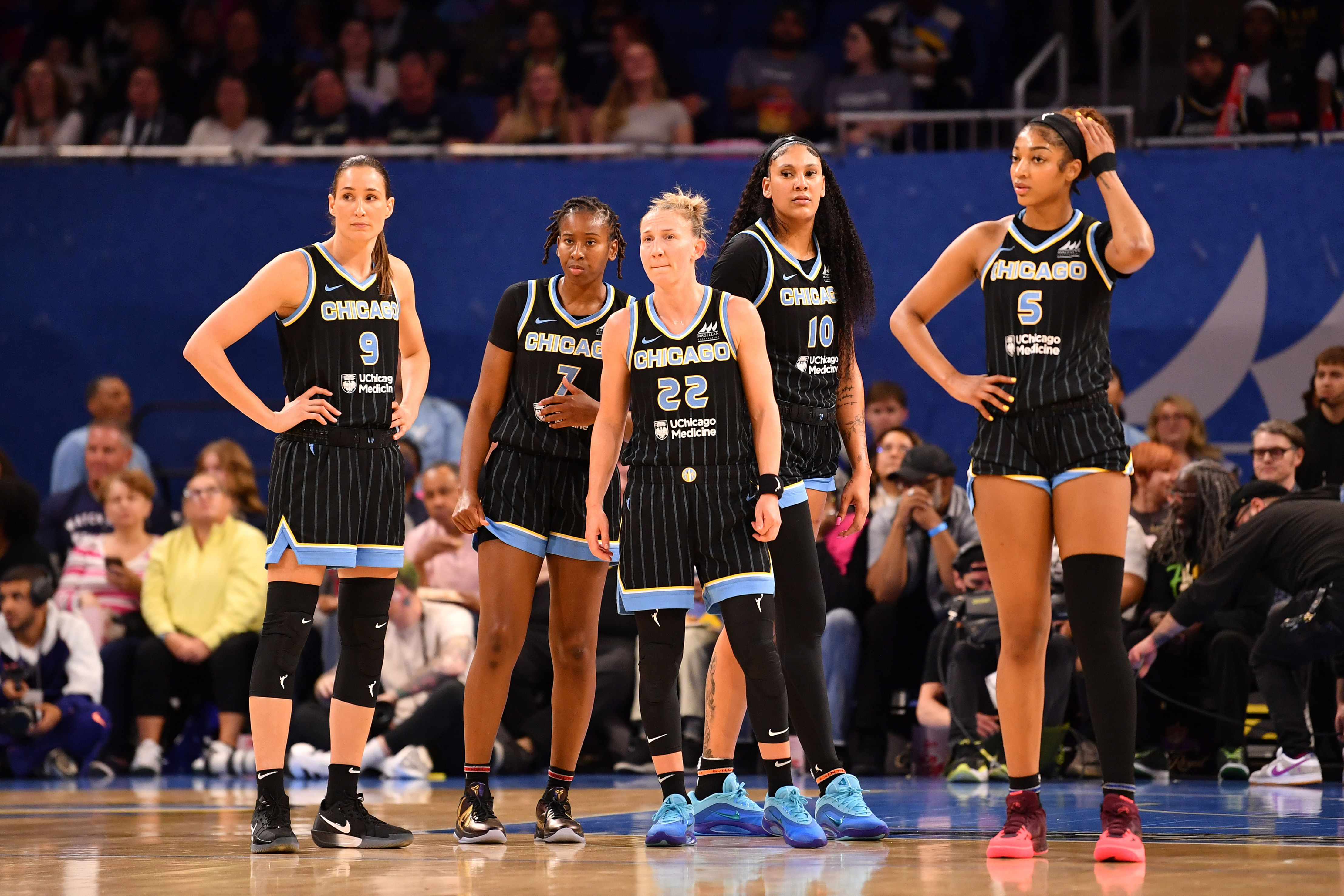 Angel Reese reacts to Chicago Sky's upset win over Minnesota Lynx. (Photo: IMAGN)